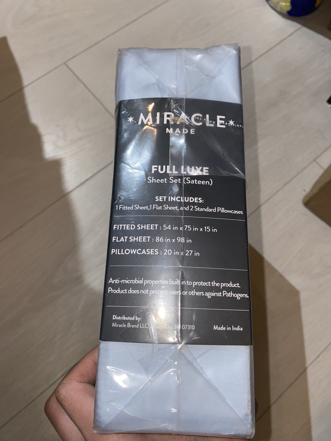 NEW Miracle Brand Silver Bed Sheets Sealed Full - photo 4