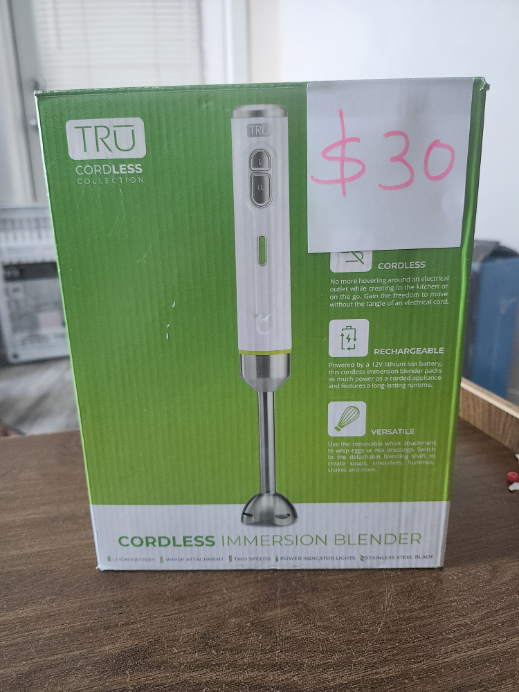 Tru Cordless Hand Blender
