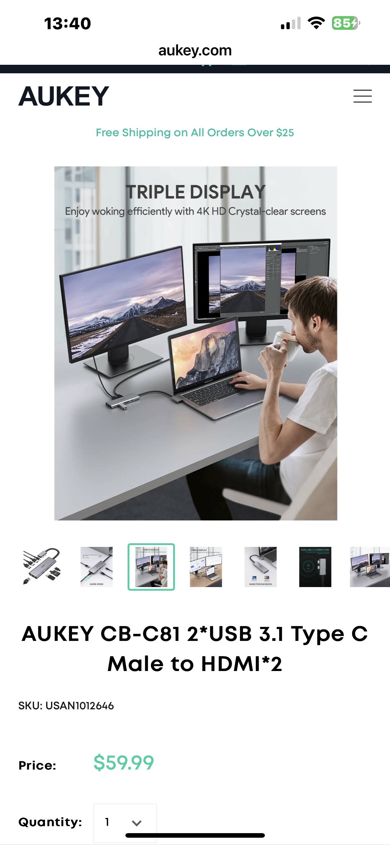 9-in-2 USB-C Hub, 2*USB 3.1 Type C Male to HDMI*2,🌟sealed - photo 4