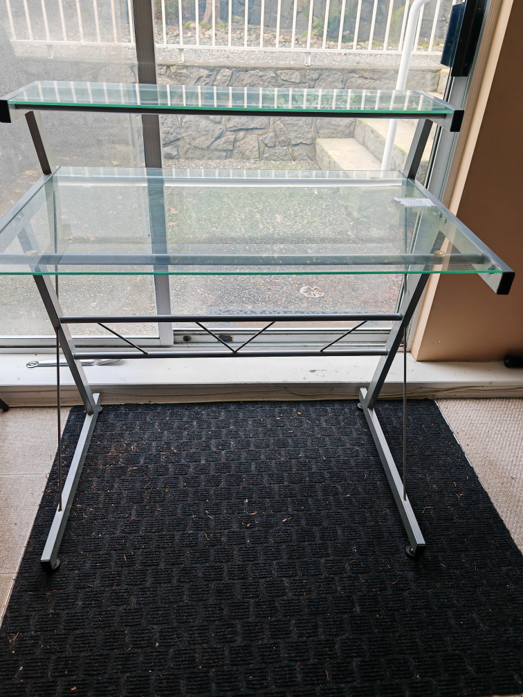 glass desk