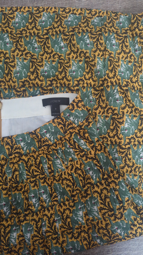 J.CREW elephant midi skirt w/pockets- size 0 image indicator(3)