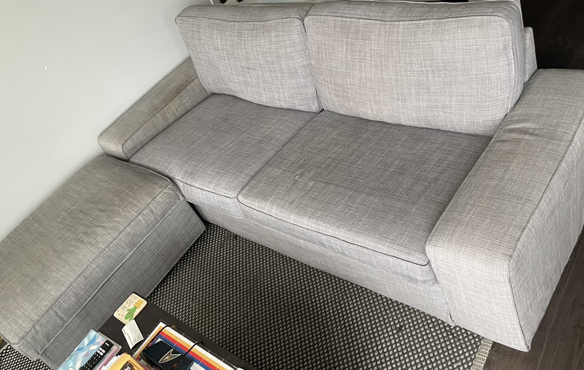 IKEA KIVIK Sofa, light grey with FREE ottoman w/ storage - photo 5