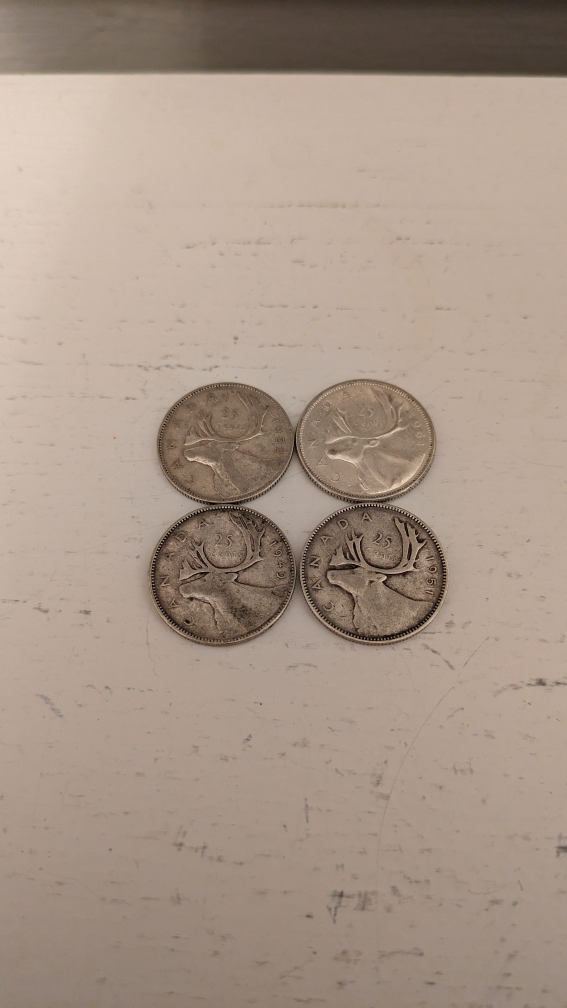 Canada 1949-1961 silver quarter coin thumbnail