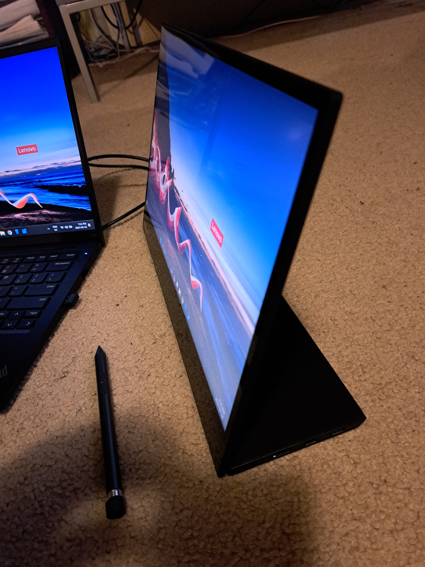 Lenovo Thinkvision 14inch Portable touch screen monitor - photo 2
