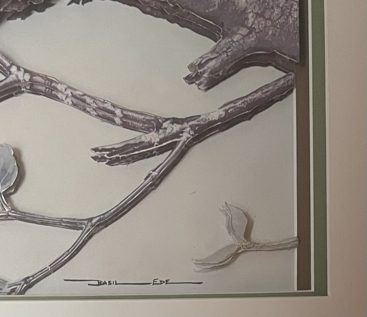 *REDUCED* VINTAGE BASIL EDE BLUE JAYS IN 3D  PAPER TOLE 🏈 image indicator(5)