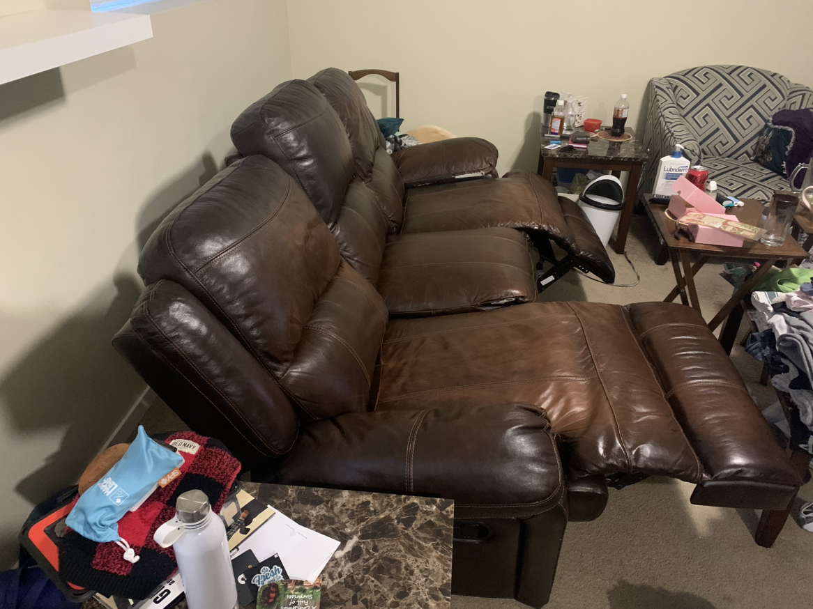 Leather couch 🥕