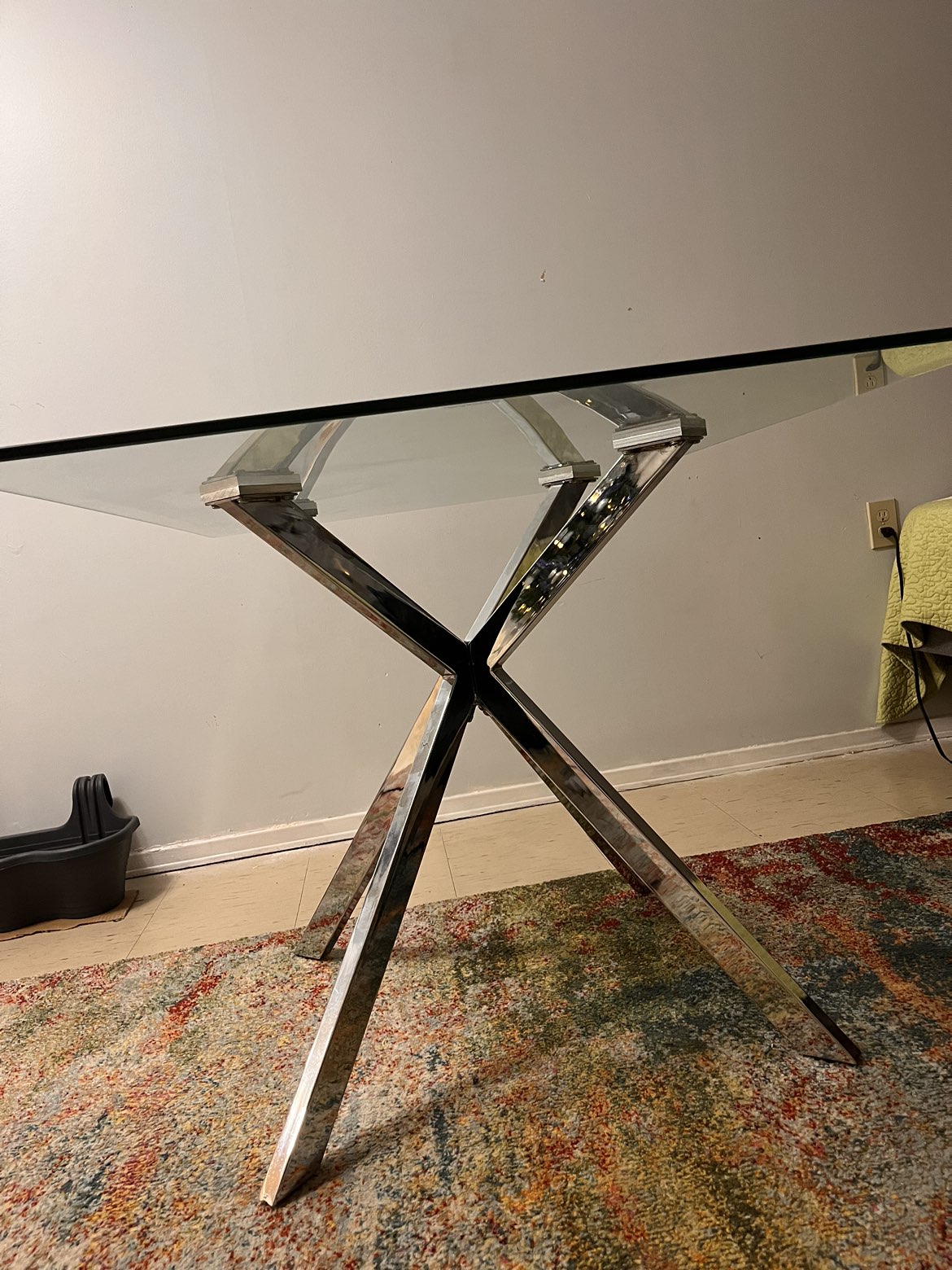 Glass Rectangular Dining Table for 6 - photo 4