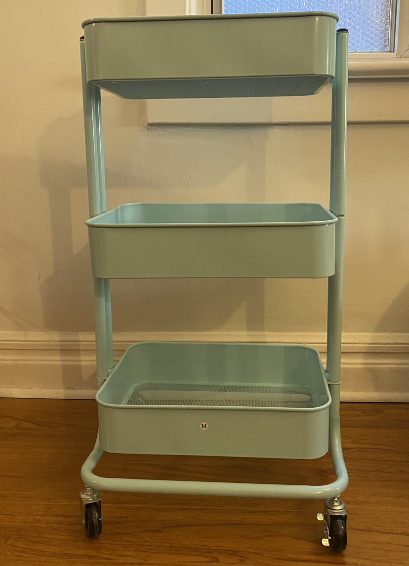 Simply 3 Tier Rolling Cart - Aqua - photo 3