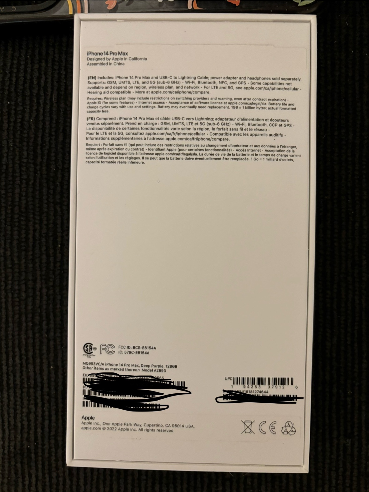 Iphone 14 Pro Max 128 GB Purple - photo 3