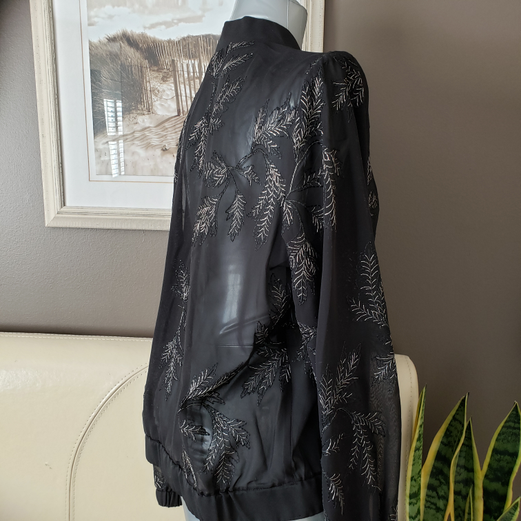 NEW! Sheer  Bomber Jacket image indicator(4)