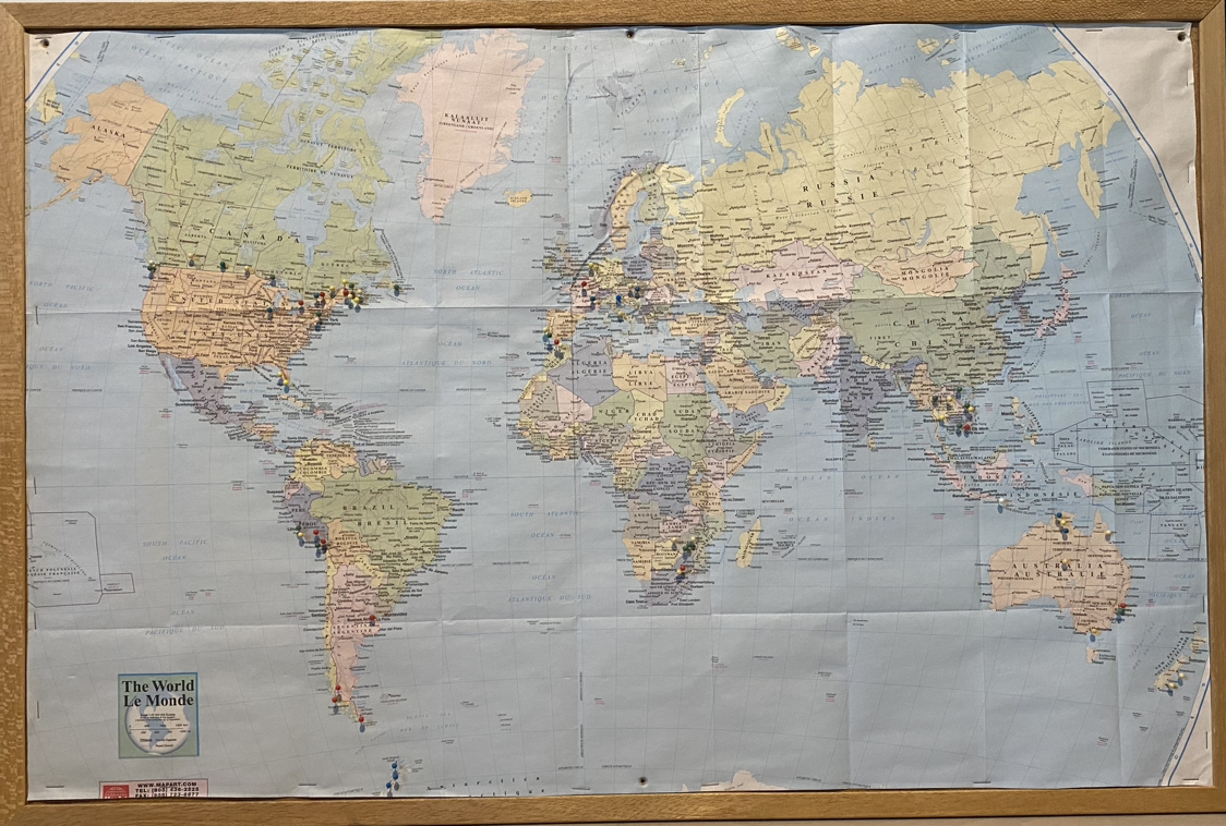 24x36 Cork Board with Map and Oak Frame - photo 3