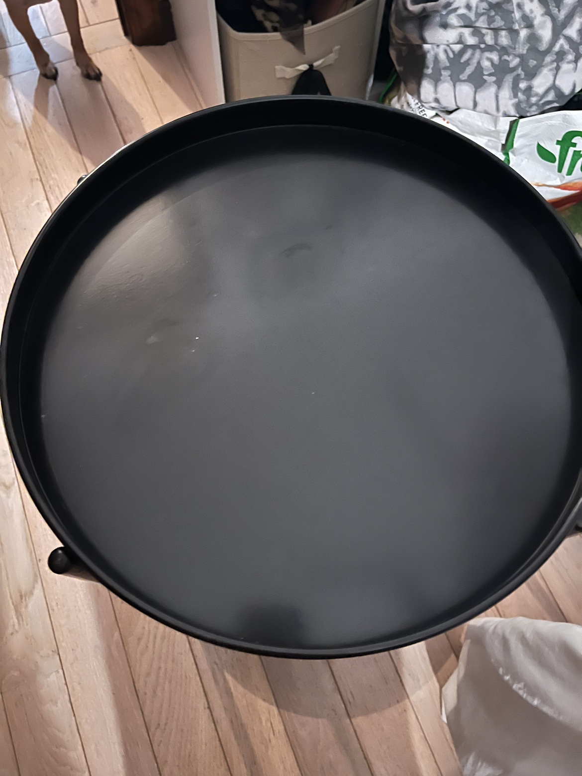 IKEA black metal 2 tier side table - photo 2