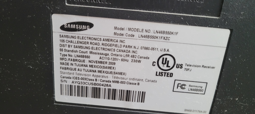 46 inch samsung TV #freecycle - photo 2