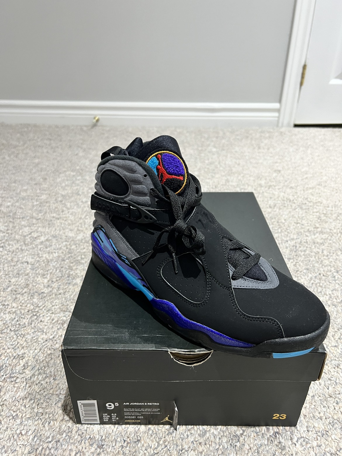 Jordan 8 Aqua size 9.5. DS and OG all with reciept. - photo 3