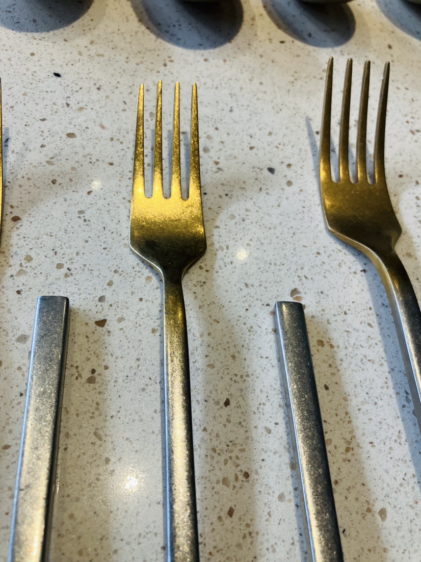 CB2 20-PIECE RUSH BRUSHED OMBRE FLATWARE CUTLERY SET - photo 2