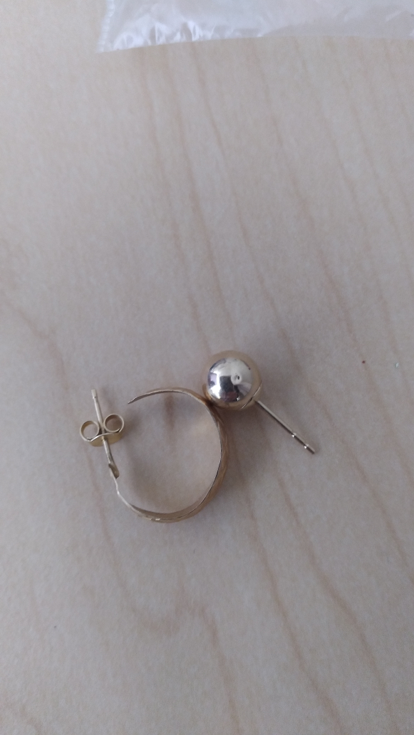 2 earrings 1 10k  other is 14k gold thumbnail