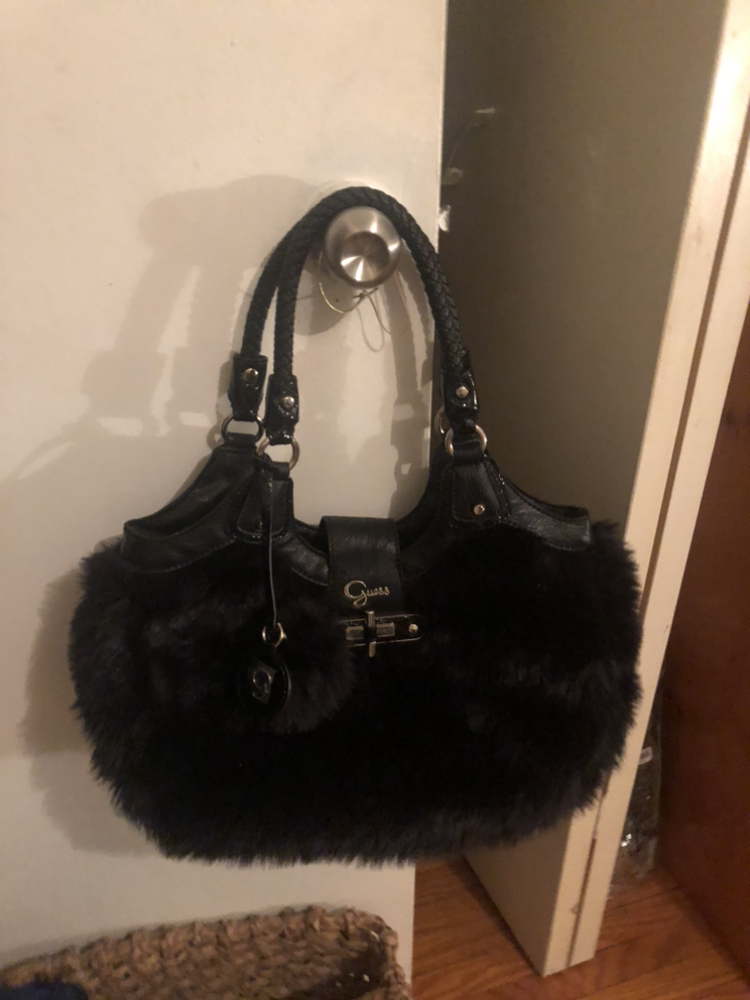 Beautiful Fur Guess Purse BNWT thumbnail