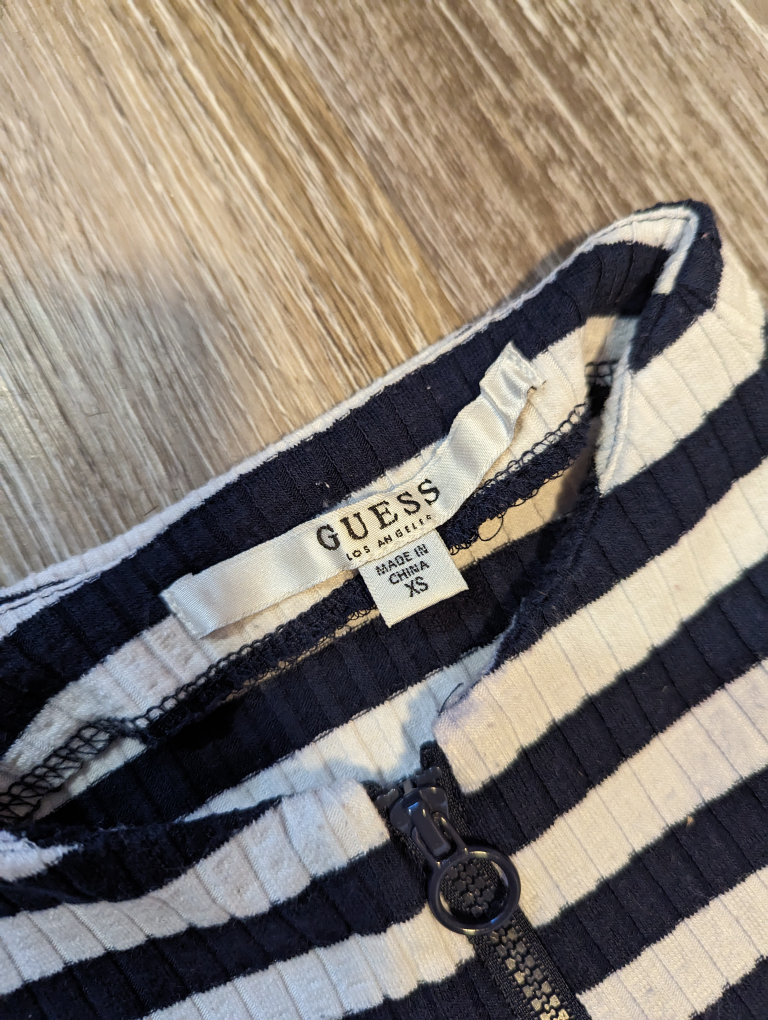 Women's Guess bodycon zipper striped dress - Size XS image indicator(2)