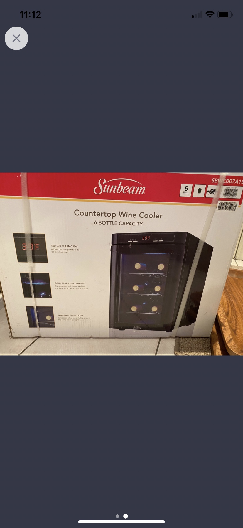 Sunbeam wine fridge