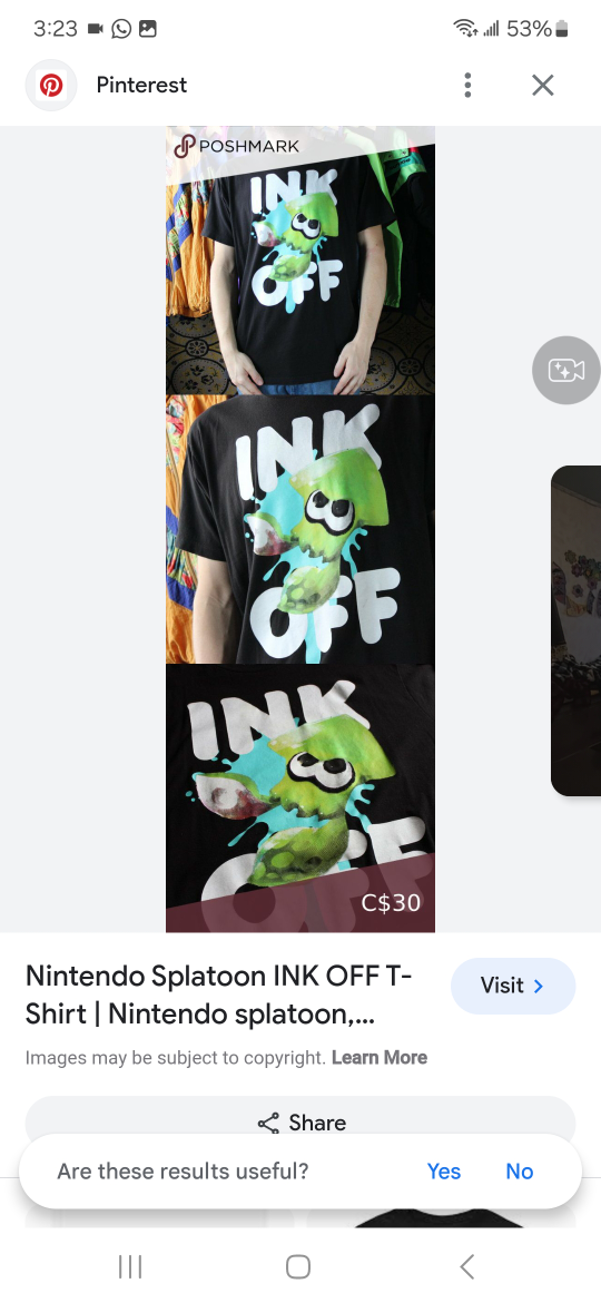 NINTENDO SPLATOON *INK OFF SQUID* GRAPIC T-SHIRT. #L image indicator(4)