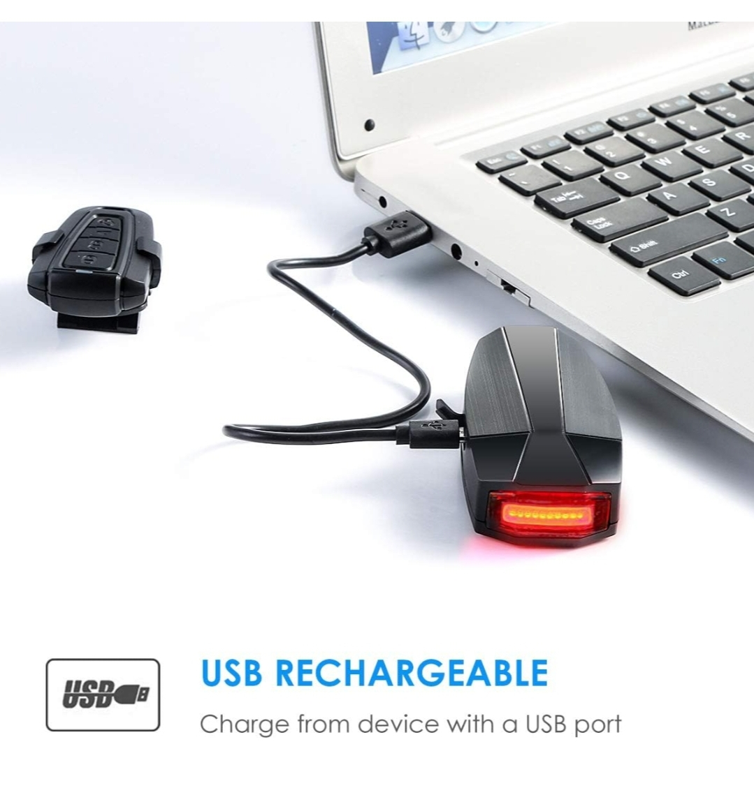 Bike Tail Signal Lights A6 4-in-1 Bicycle Bike Security Lock image indicator(4)