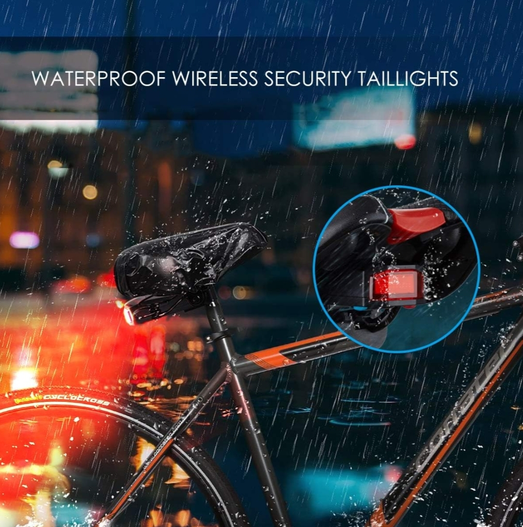 Bike Tail Signal Lights A6 4-in-1 Bicycle Bike Security Lock image indicator(6)