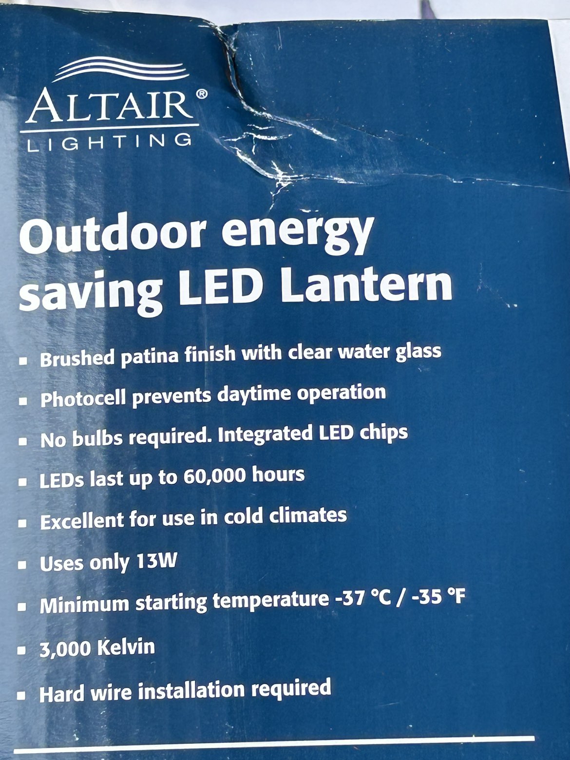 ‘Altair Lighting’ Outdoor Energy Saving LED Lantern - photo 4