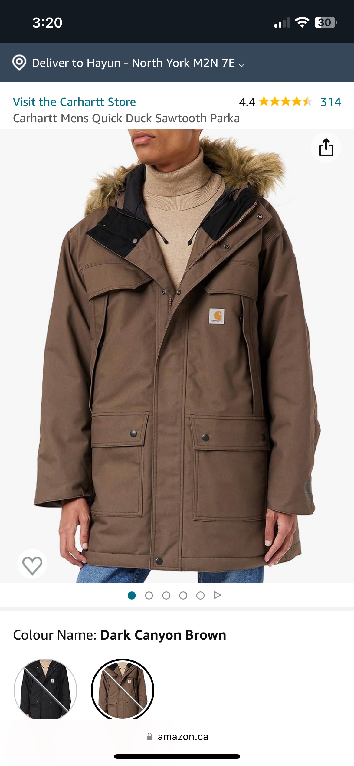 Carhartt brown winter jacket - photo 2