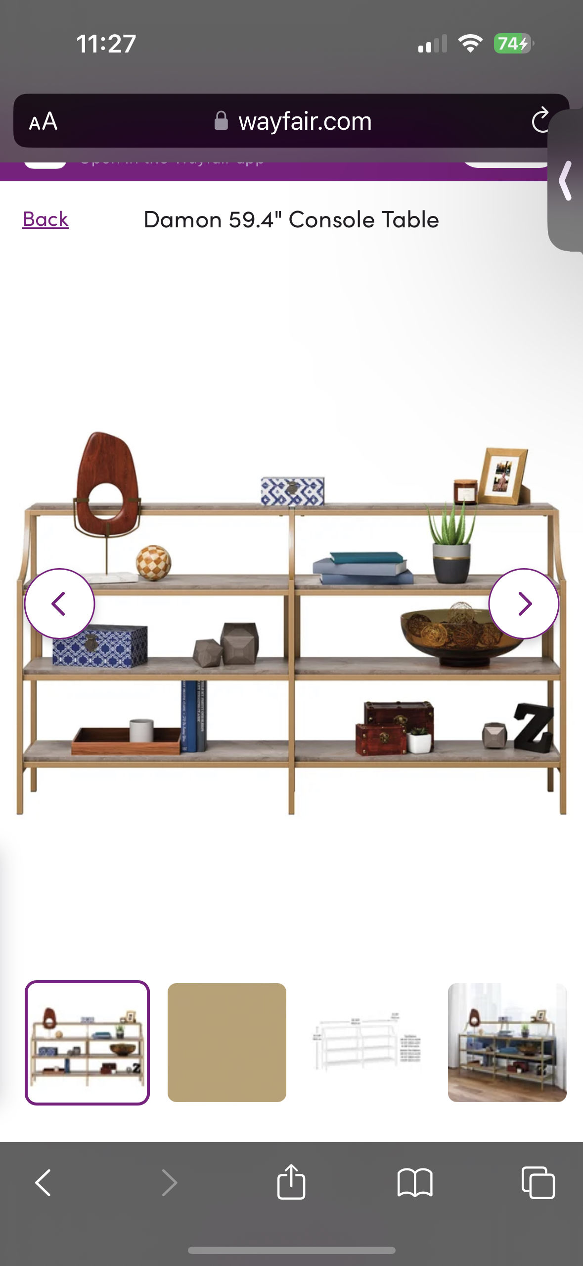 Gold brass shelf - photo 5