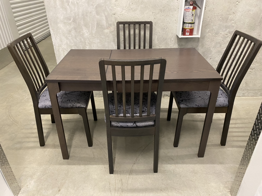 IKEA table and 4 chairs-Retail: $815–Delivery Available.