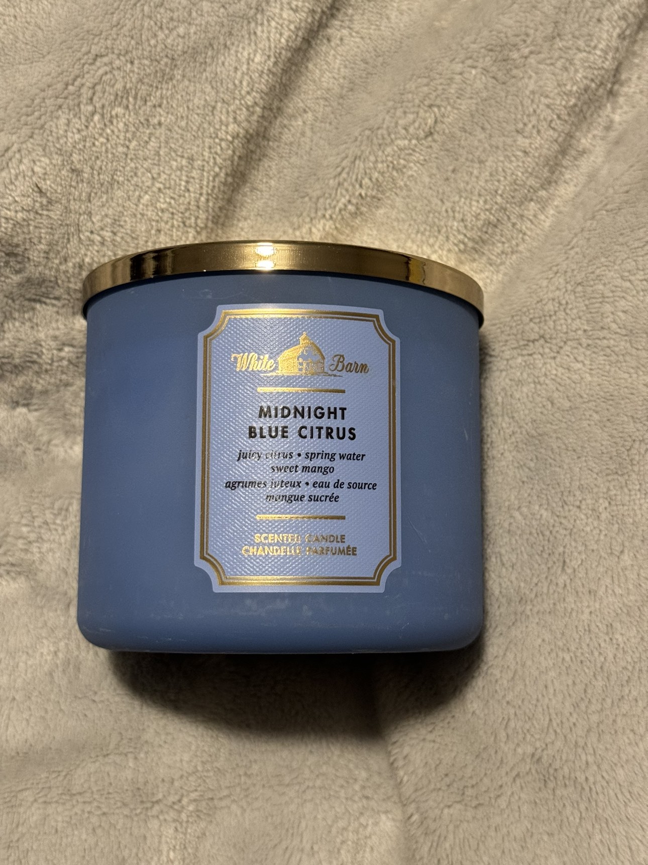 bath and bodyworks midnight blue citrus candle never used
