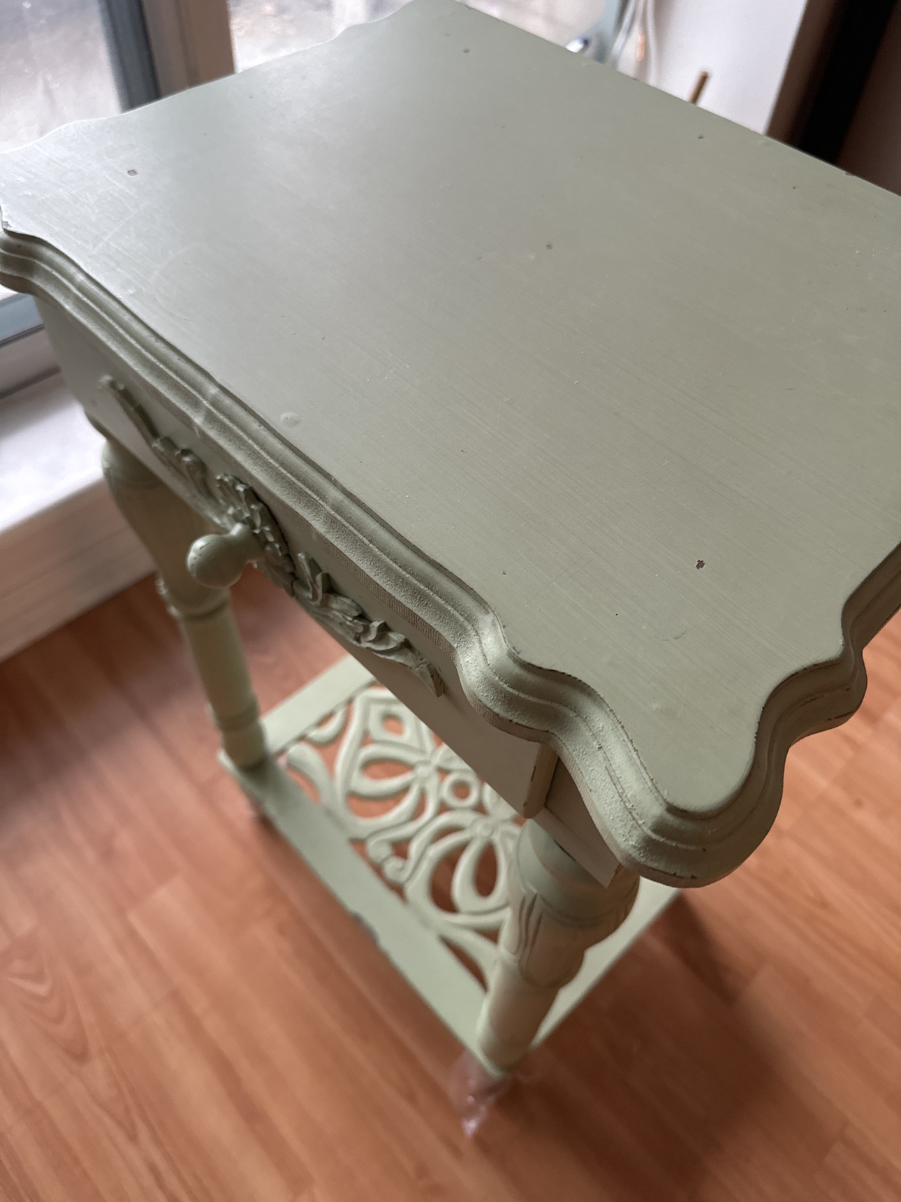 Very cute Vintage mint green side table - photo 4