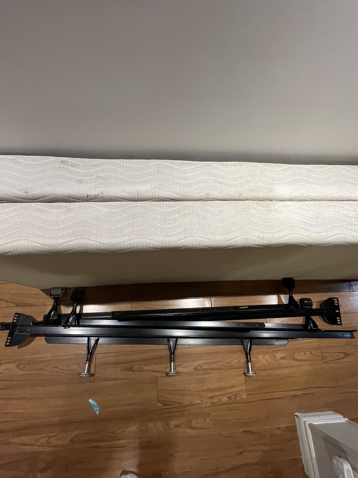 Metal bed frame + box springs thumbnail