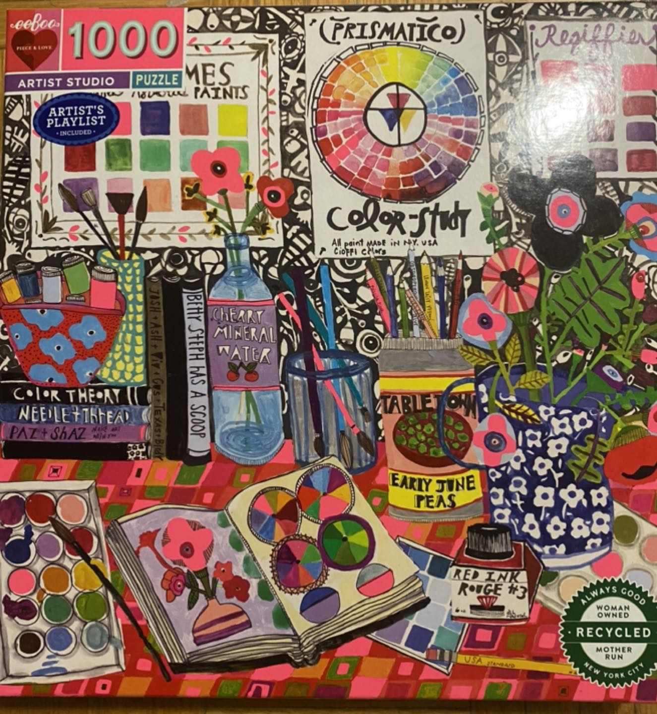 Puzzle- “Artist’s Studio” 1000 piece puzzle - Eeboo brand, New thumbnail