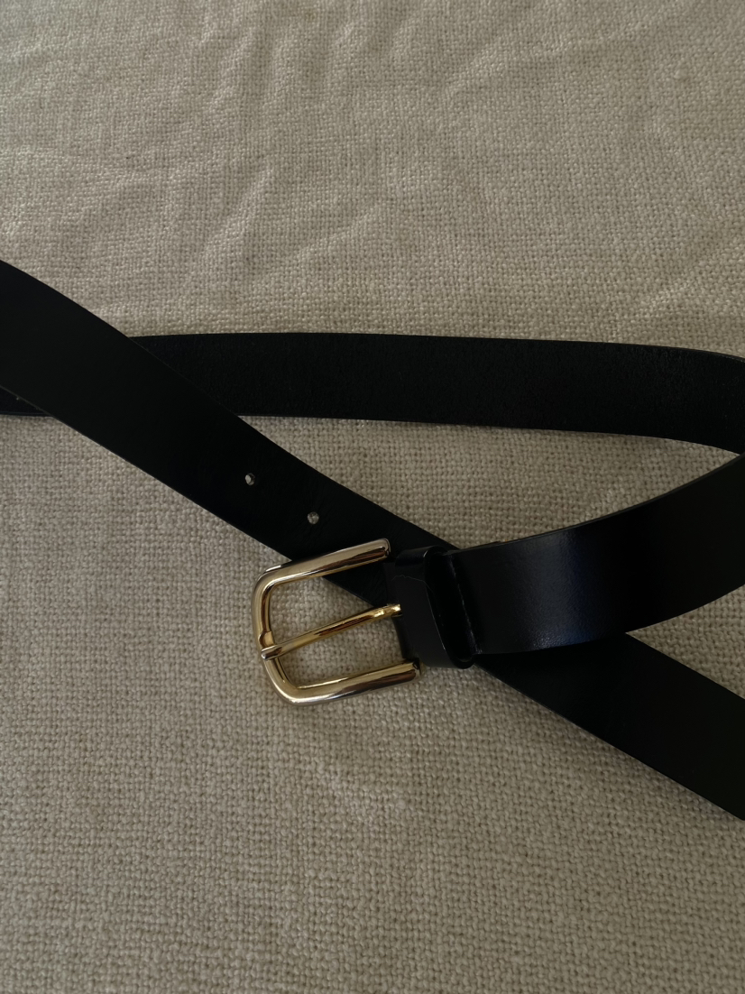 Classic Buckle Leather Belt - photo 2