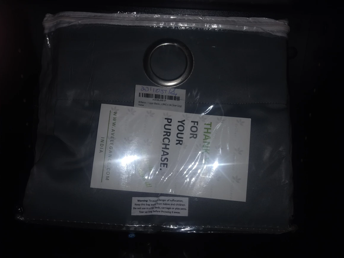 🏈 NEW!   BRILLANZO - 2 Silver Grey Blackout Curtains image indicator(2)