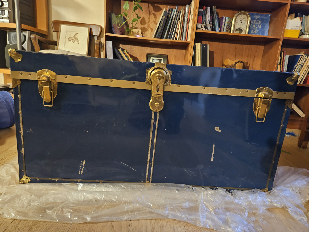 vintage steamer trunk