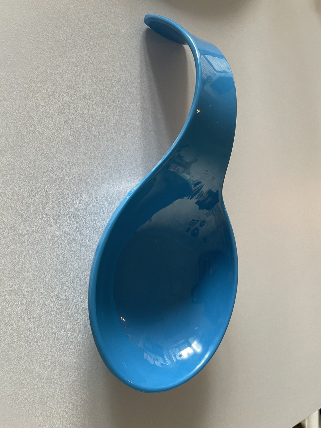 Blue spoon rest