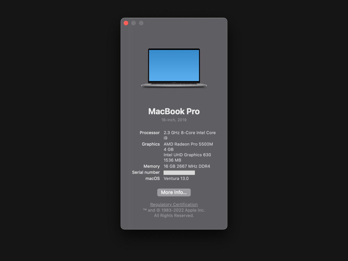 MacBook Pro 16-inch Space Grey Late 2019 - photo 2