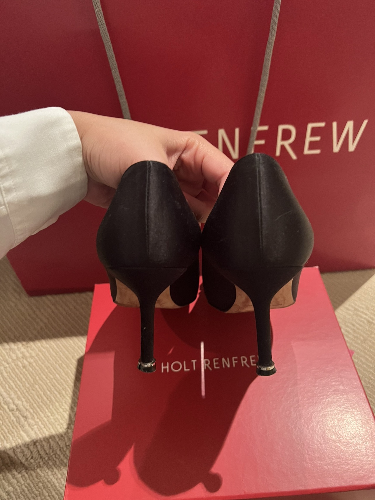 Manolo Blahnik Black Hangisi Heels - Size 36.5 - photo 3