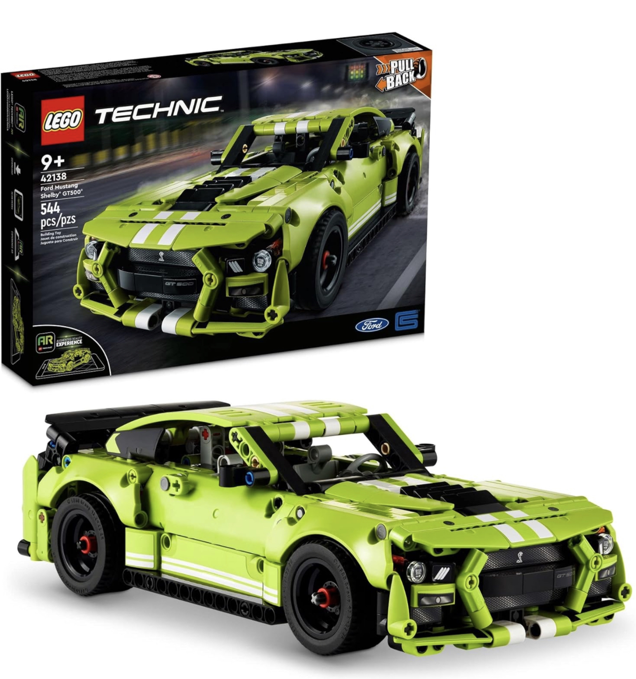 LEGO Technic Ford Mustang Shelby Pull Back Drag Race Toy NEW image indicator(3)
