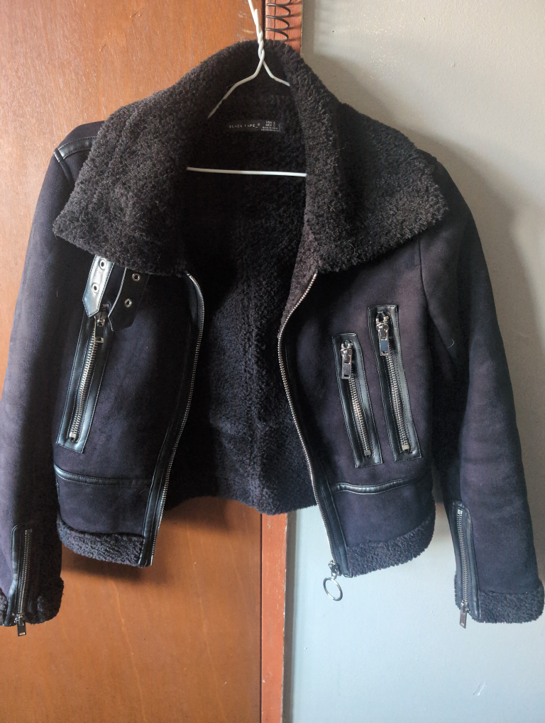 Black Tape_ brand faux velvet jacket, size S