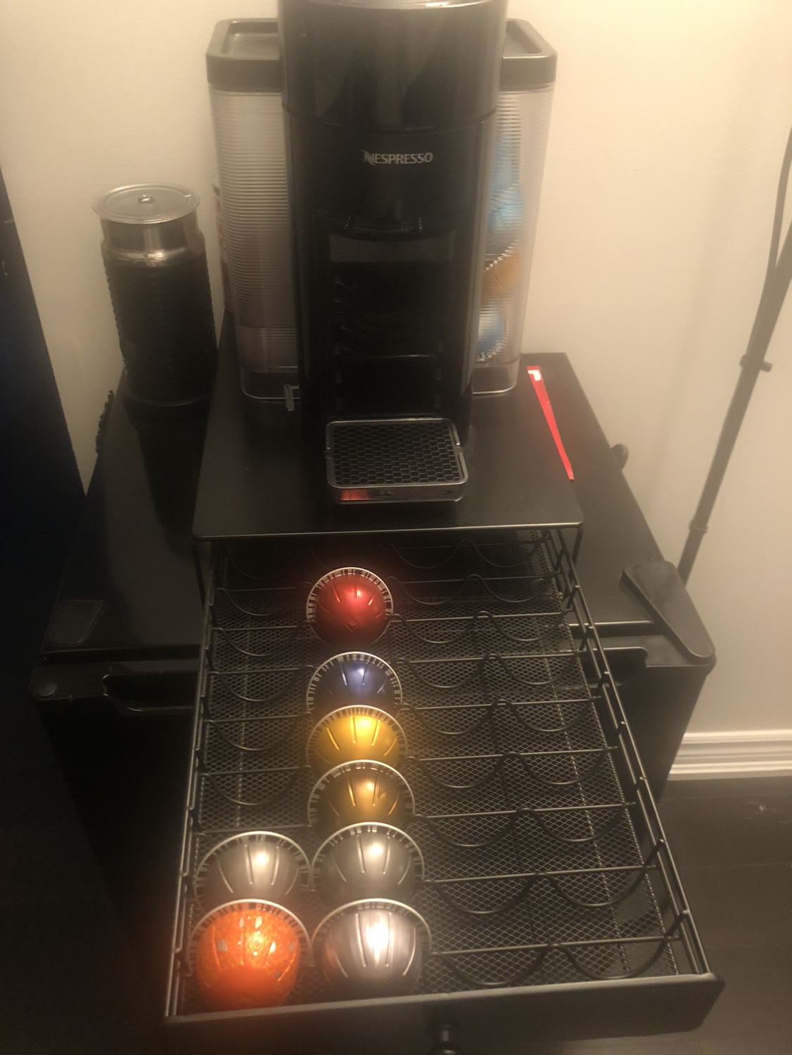 Nespresso coffee pod drawer