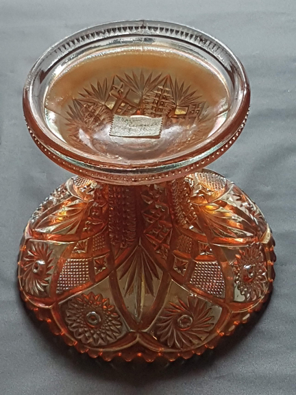 13” Punch Bowl Set, Pedestal and four punch glasses image indicator(5)