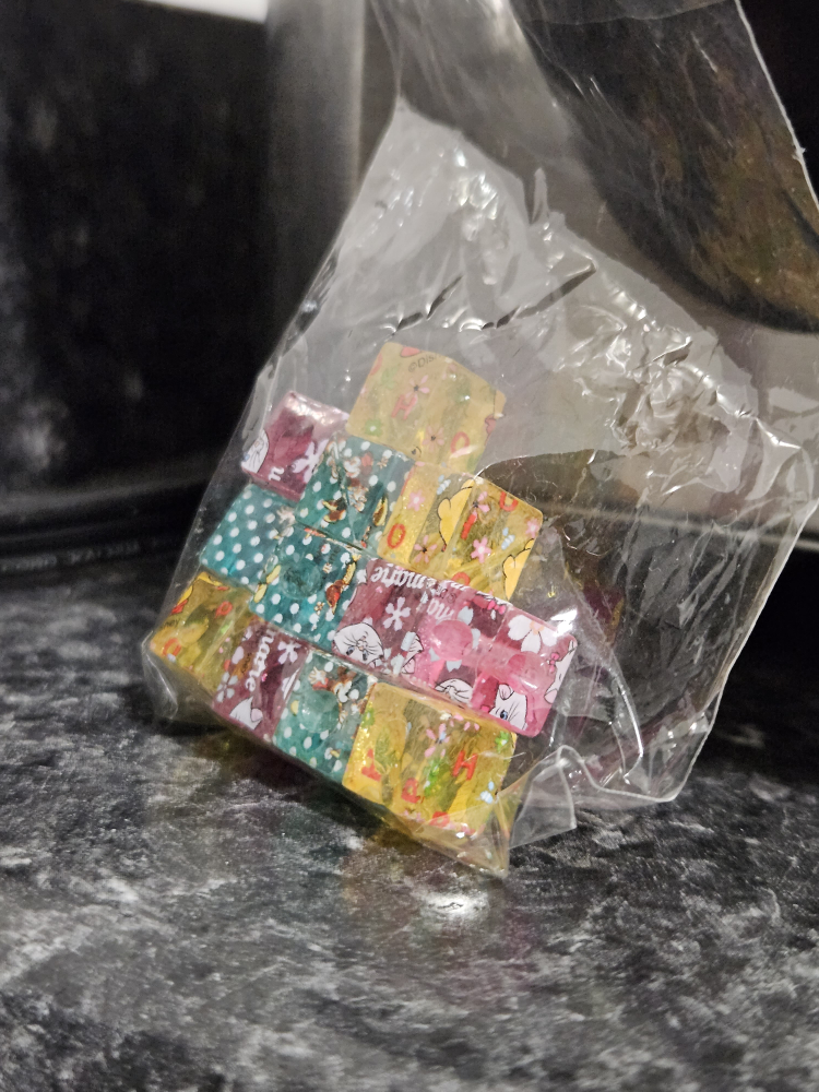 Plastic Colourful Cube Charms 🏈 thumbnail