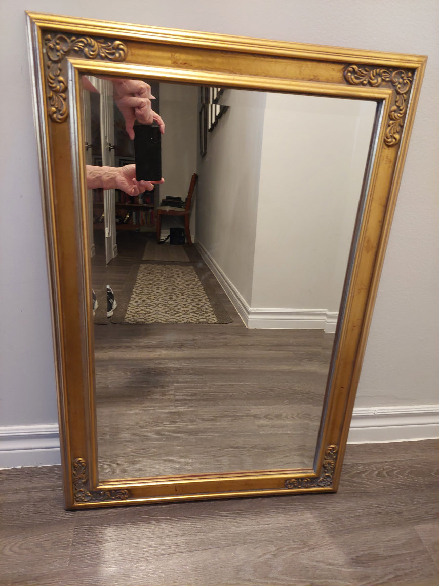 Mirror with Gold Finish Frame