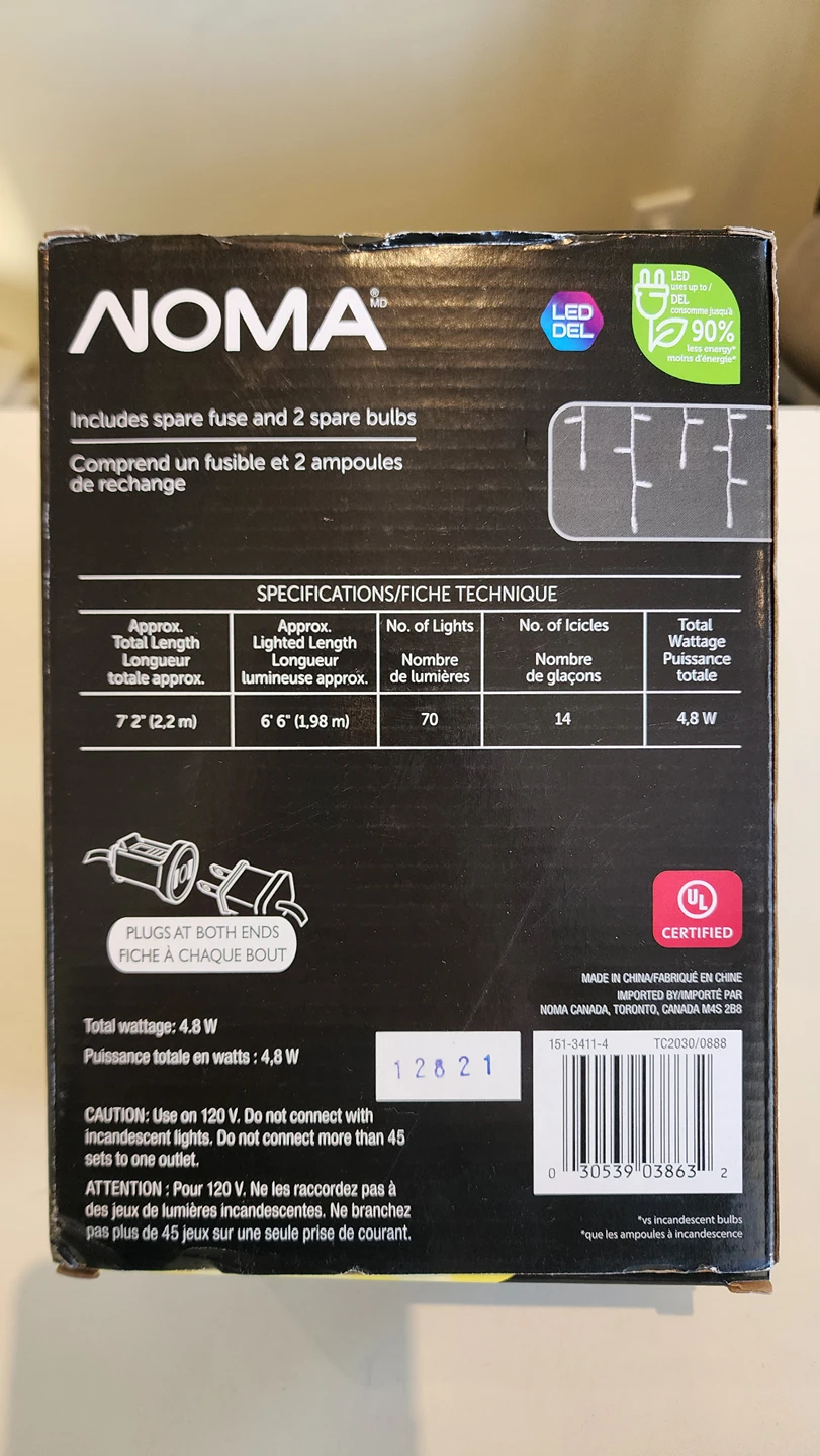 Icicle Indoor/Outdoor LED Christmas Lights BNIB image indicator(2)