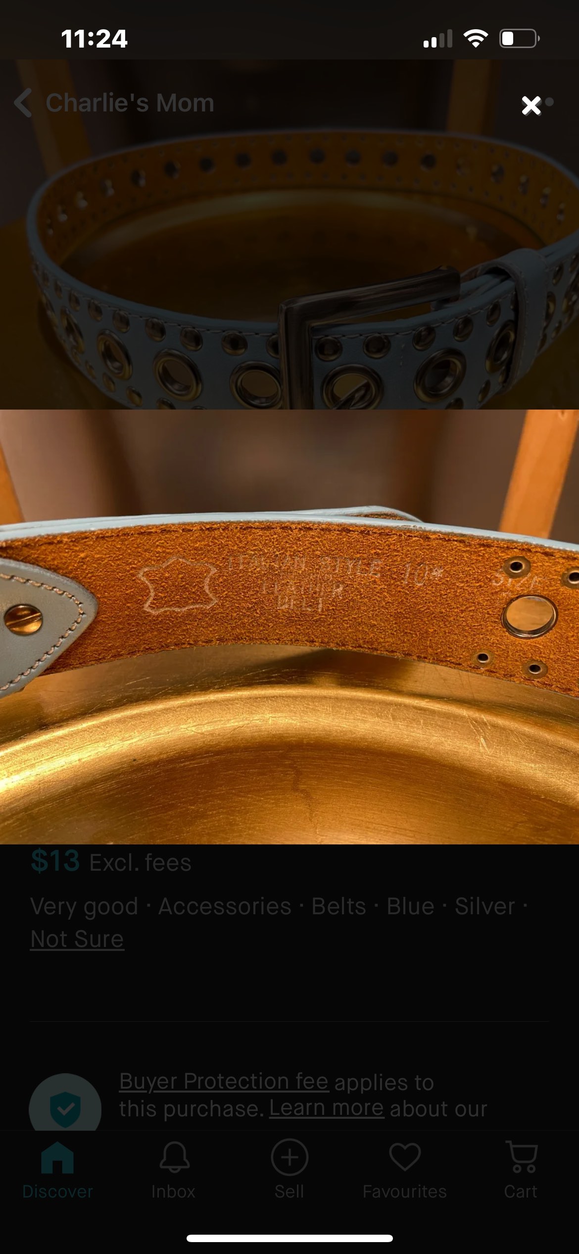 ✨✨Sky Blue Ladies Leather Belt image indicator(2)