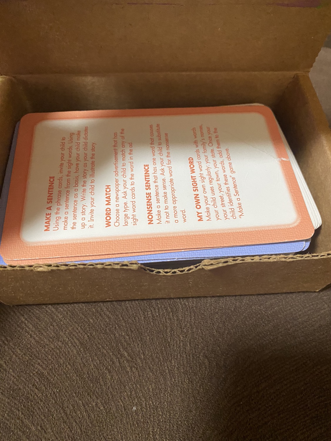 Sight words - sentence formation cards image indicator(5)