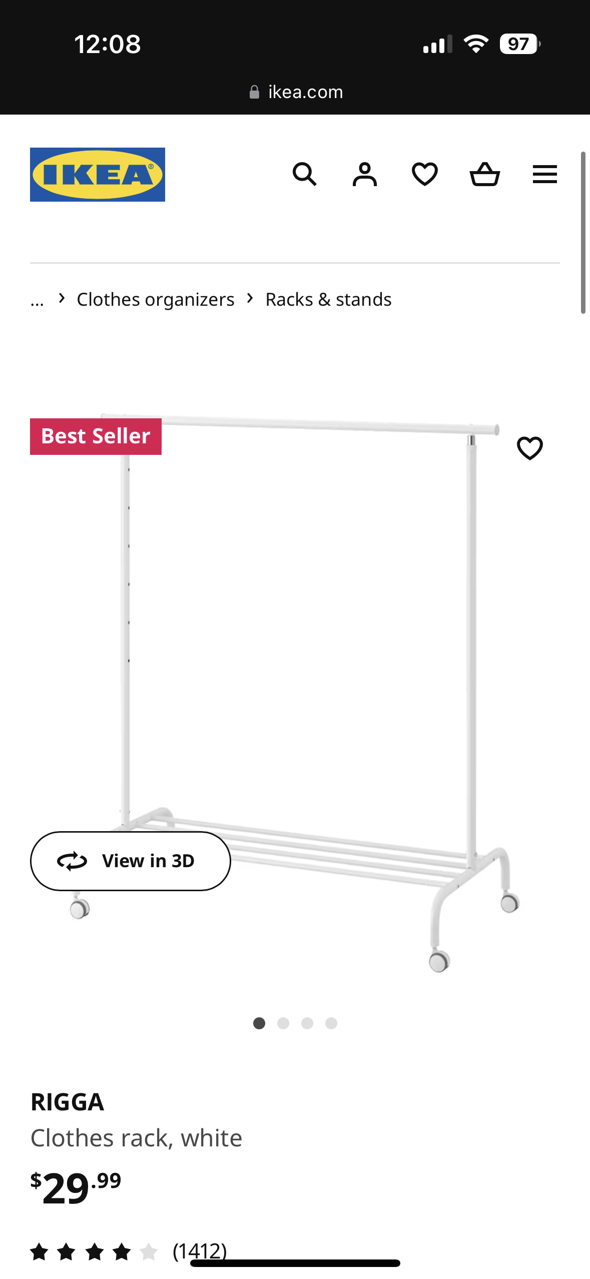 Ikea hanger clothes rack